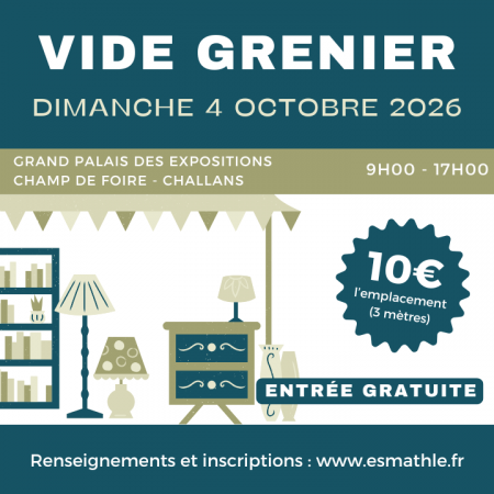Vide-Grenier du club 2026 - Inscriptions en ligne ouvertes !