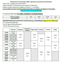 Epreuves ouvertes Ca  Masters